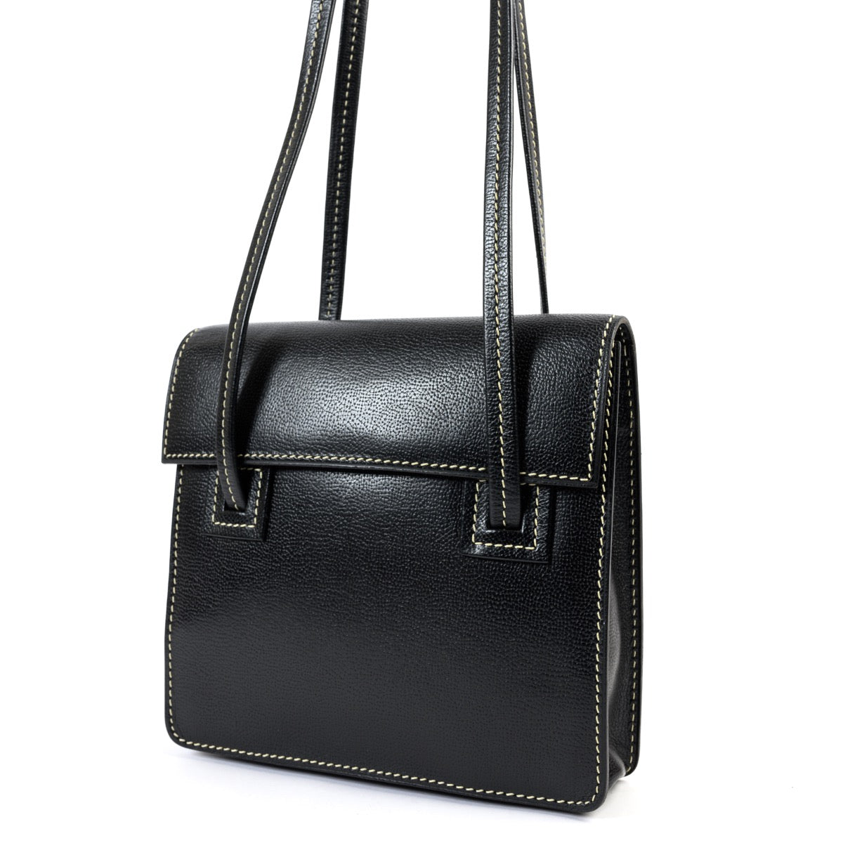 Sac Delvaux Santal PM noir à bandoulière