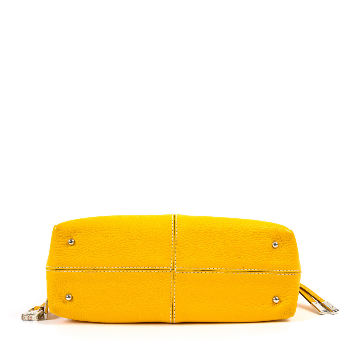 Petit sac D en cuir jaune Tod's