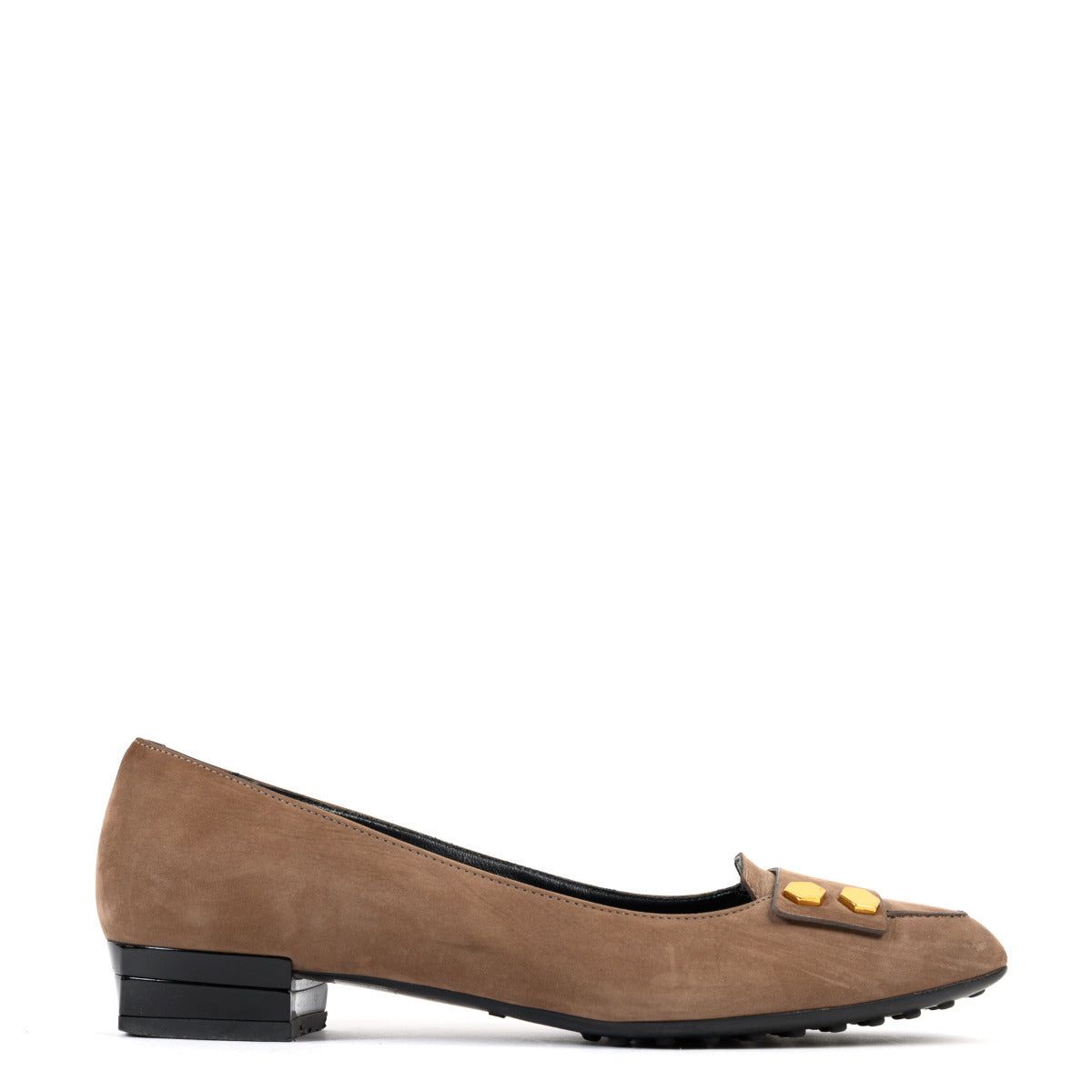 Tods Donkerbruine Suede Ballerina's - Maat 36