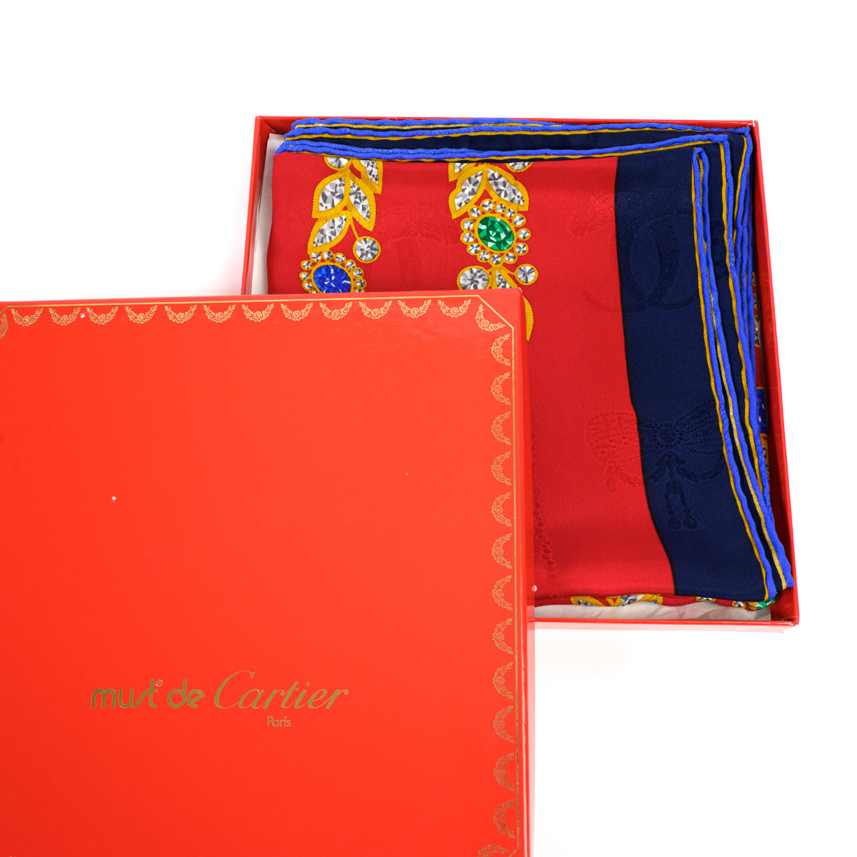 Foulard en soie rouge Must De Cartier