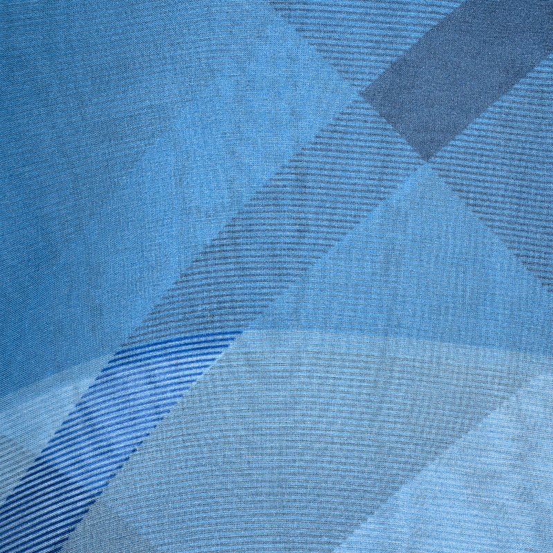 Burberry Blue Checked Silk Scarf aan de beste prijs kopen bij Labellov tweedehands luxe