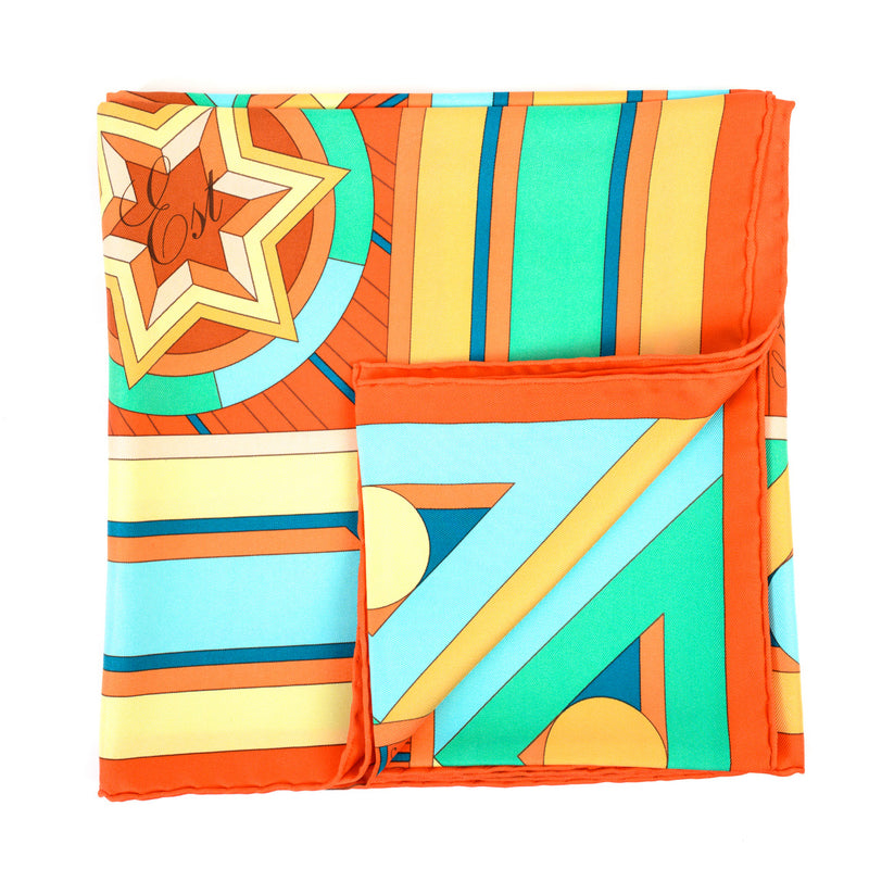 Hermès Multicolor La Rose Des Vents Zijden Sjaal