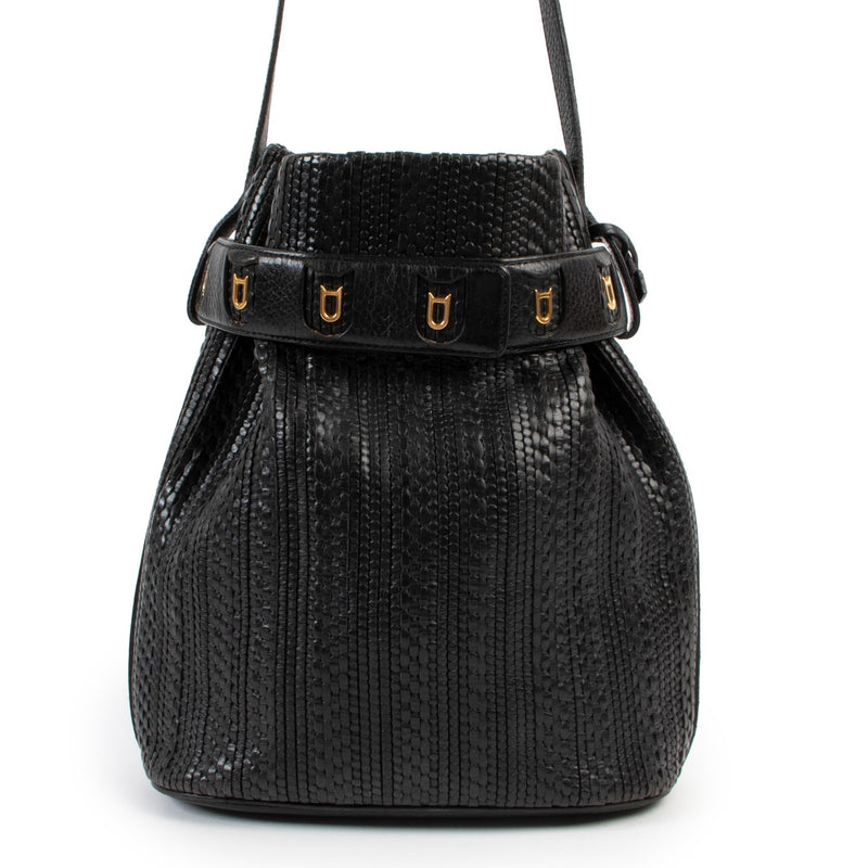 Delvaux bucket bag, Delvaux black bucket bag, Delvaux Calicot bag, Bucket bag, Toile De Cuir bucket bag, Delvaux bag, Preloved Delvaux bag