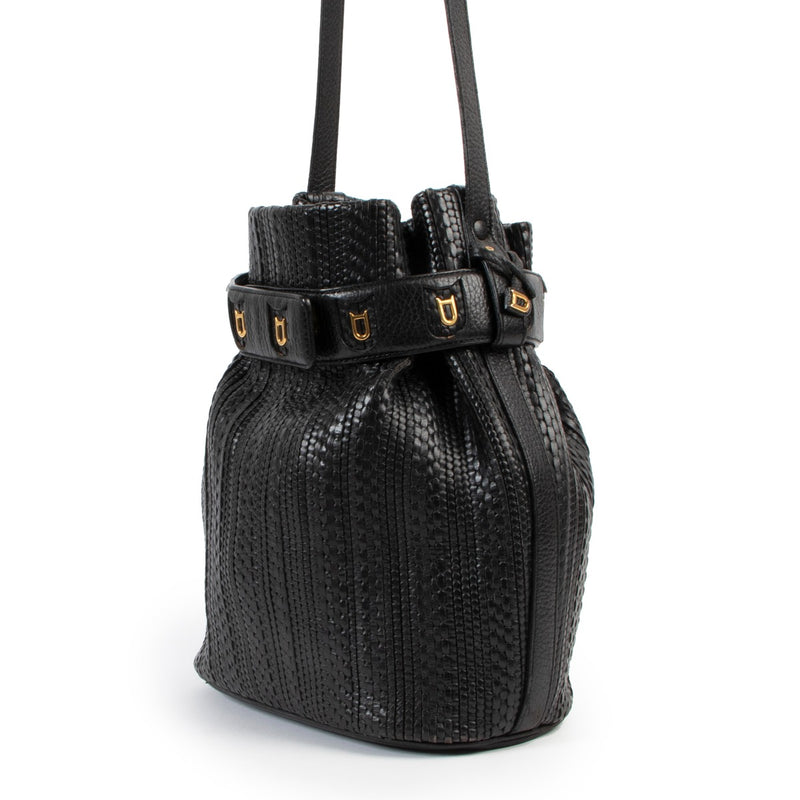 Delvaux bucket bag, Delvaux black bucket bag, Delvaux Calicot bag, Bucket bag, Toile De Cuir bucket bag, Delvaux bag, Preloved Delvaux bag