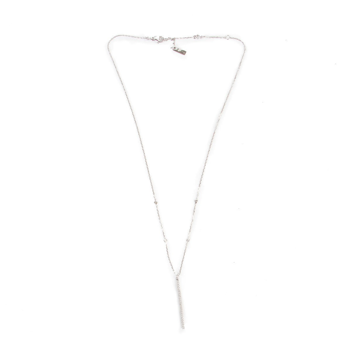 Messika Paris Gatsby Vertical Bar White Gold Diamond Necklace