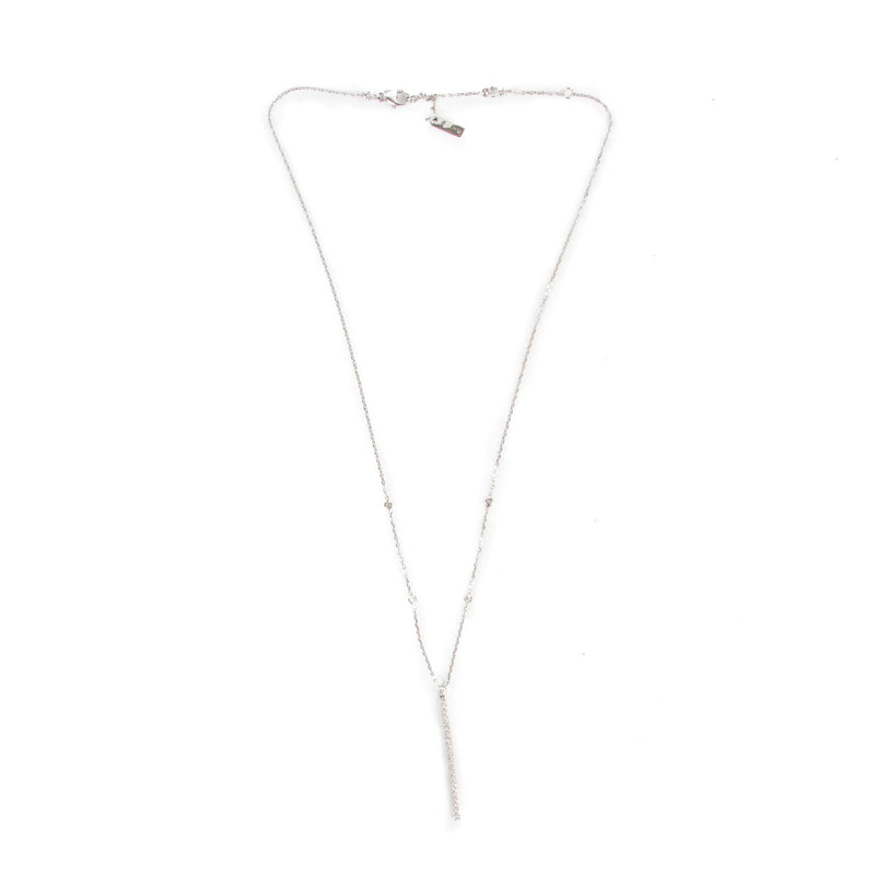 Messika Paris Gatsby Vertical Bar White Gold Diamond Necklace