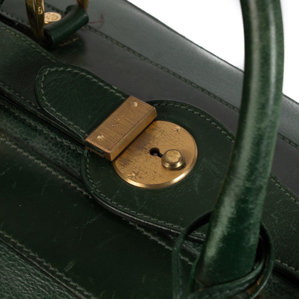 Shop 100% authentic Gucci Green Big Vintage Travel Bag at Labellov.com.