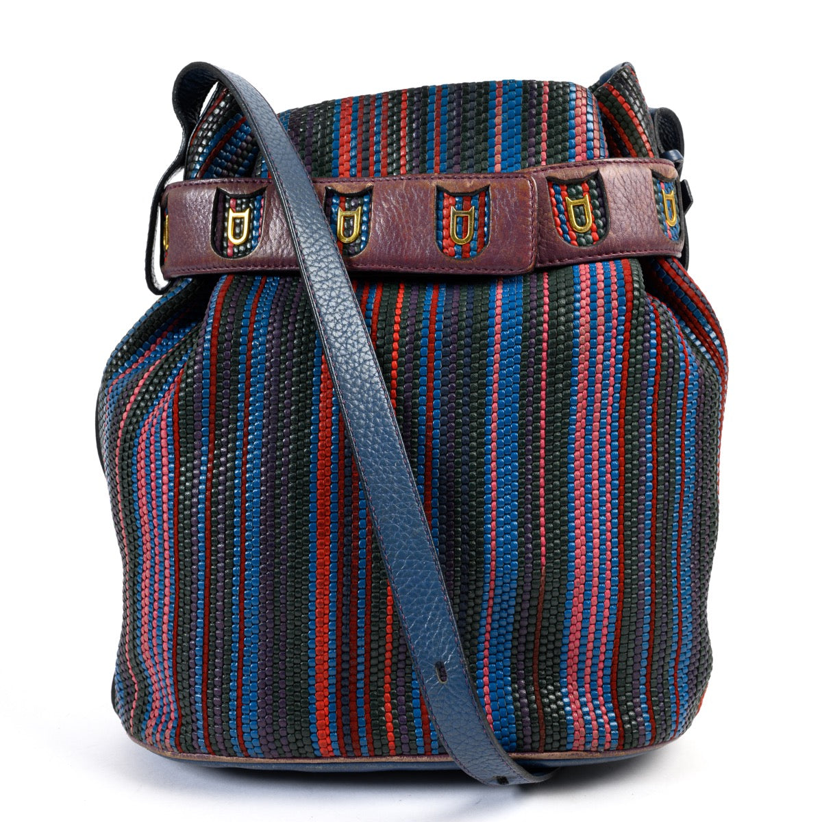 Shop safe online at Labellov in Antwerp this 100% authentic second hand Delvaux Multicolor Toile De Cuir Calicot Crossbody