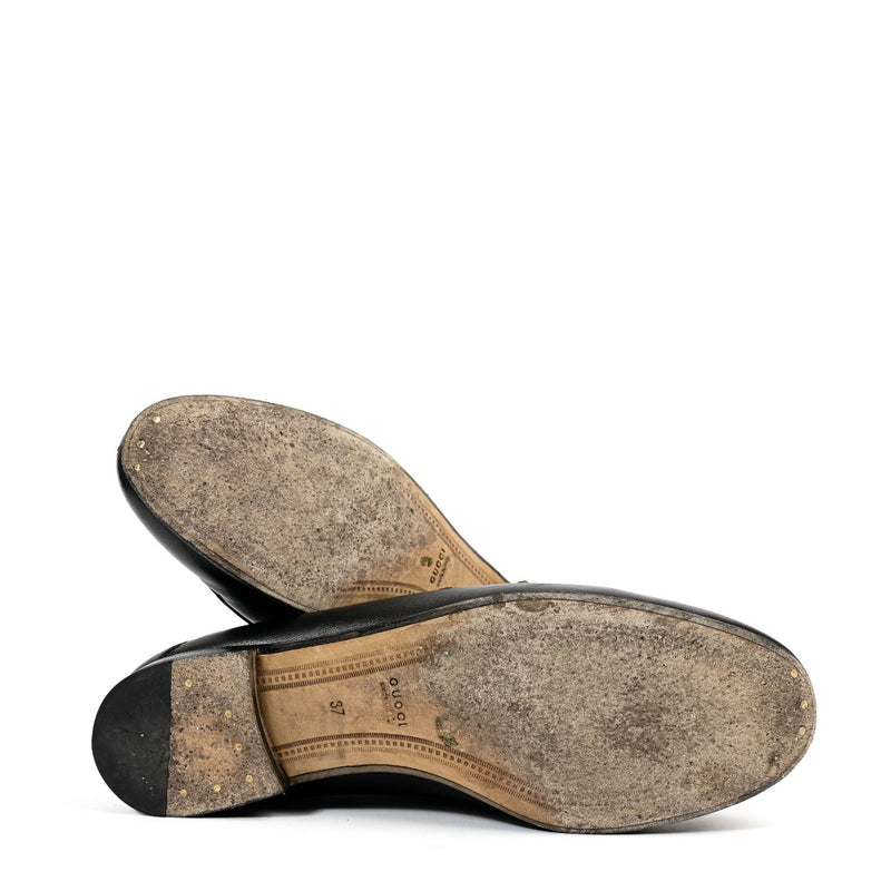Gucci Black Horsebit Loafers - Size 37