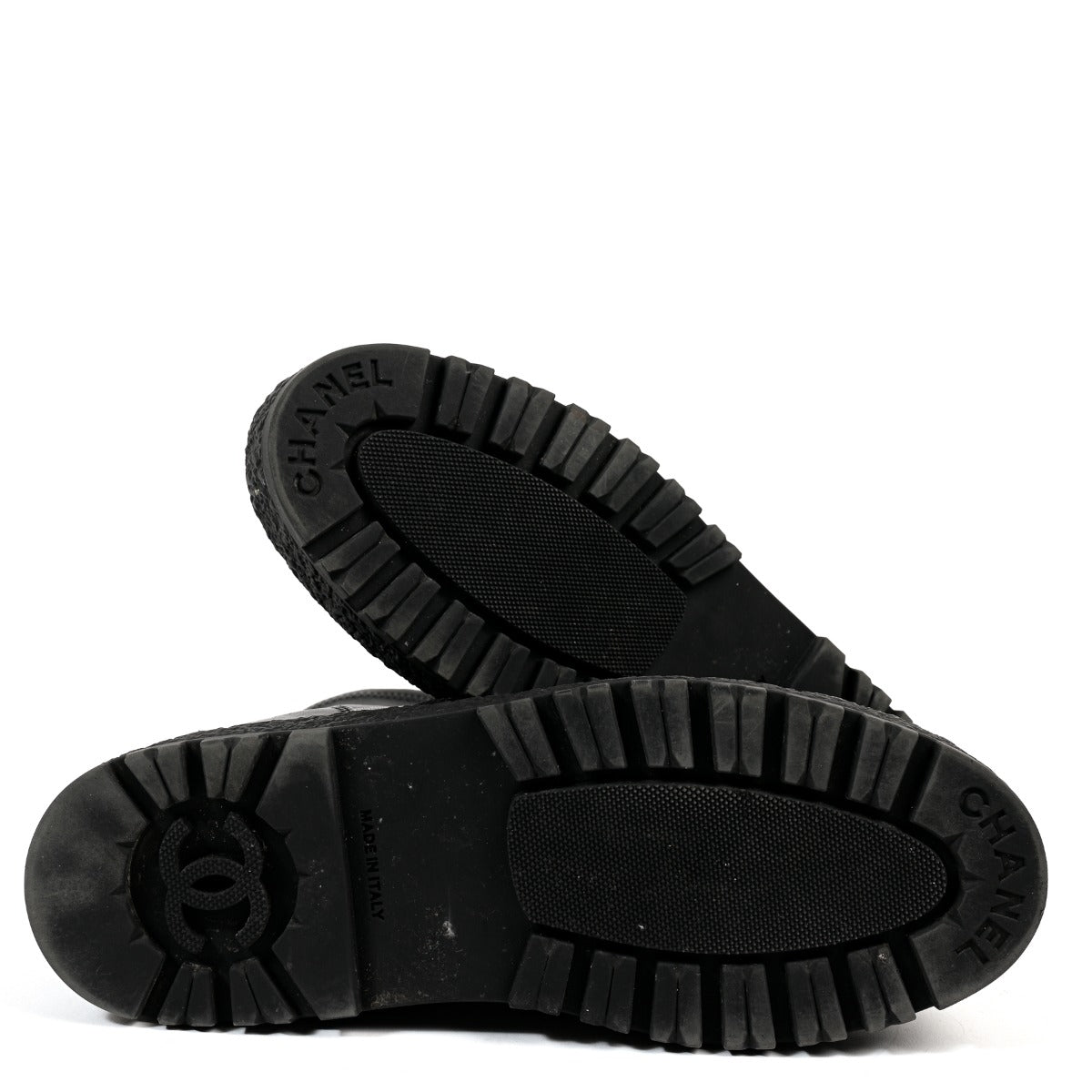 Bottes cheville Chanel en agneau souple noir avec CC - Taille 37