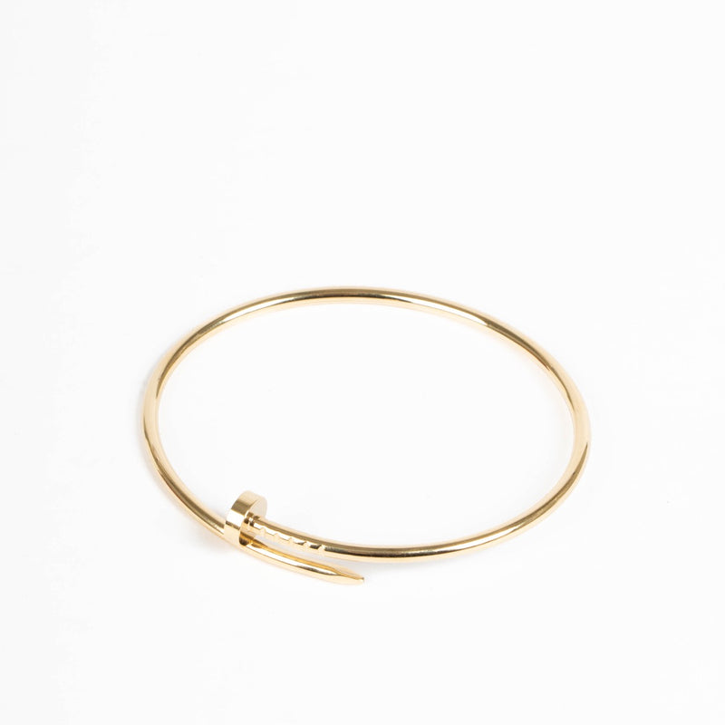 Shop this 100% authentic Cartier Yellow Gold Juste un Clou Small Bracelet in size 17 at Labellov.com