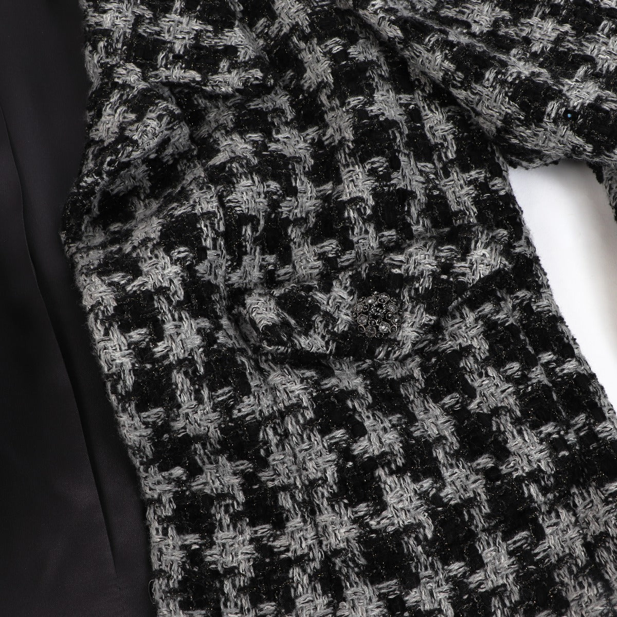 Manteau long en tweed noir Chanel Automne/Hiver 2022 - Taille 36