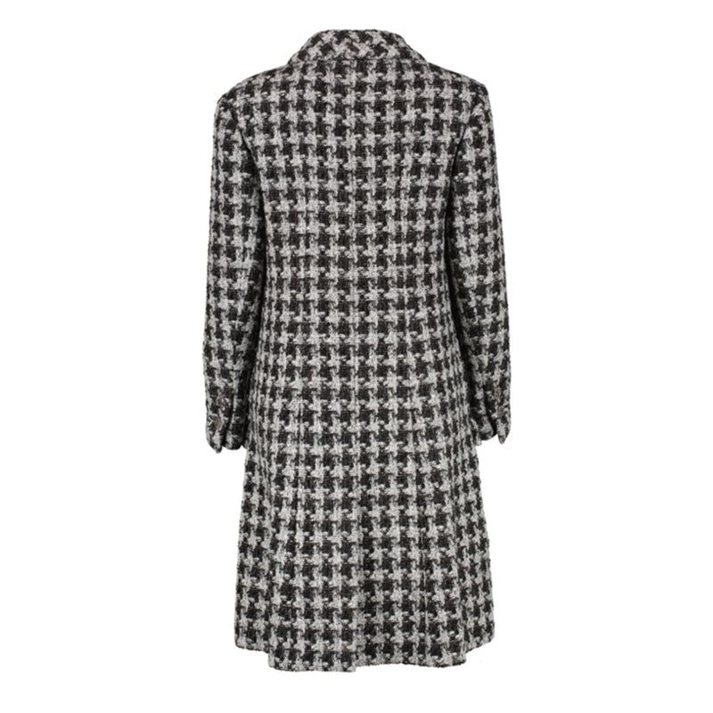 Chanel 22K Runway Black Tweed Long Coat