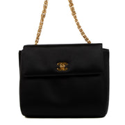 shop 100% authentic second hand Chanel Black Satin Bijoux Chain Clutch Bag on Labellov.com