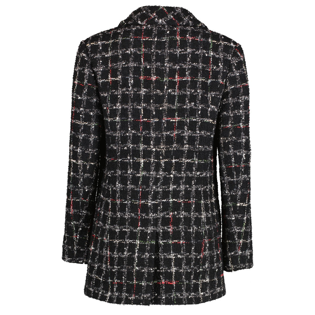 Chanel 22K Black Check Tweed Jacket
