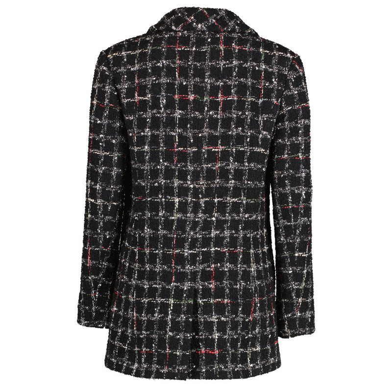 Chanel 22K Black Check Tweed Jacket