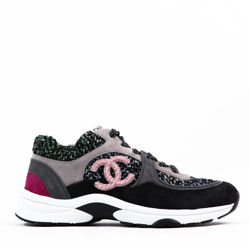 Chanel Multicolour Tweed Sneakers