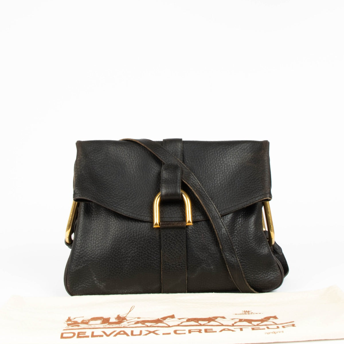 Authentic pre-loved Delvaux Black Vintage Givry Shoulder Bag on Labellov.com