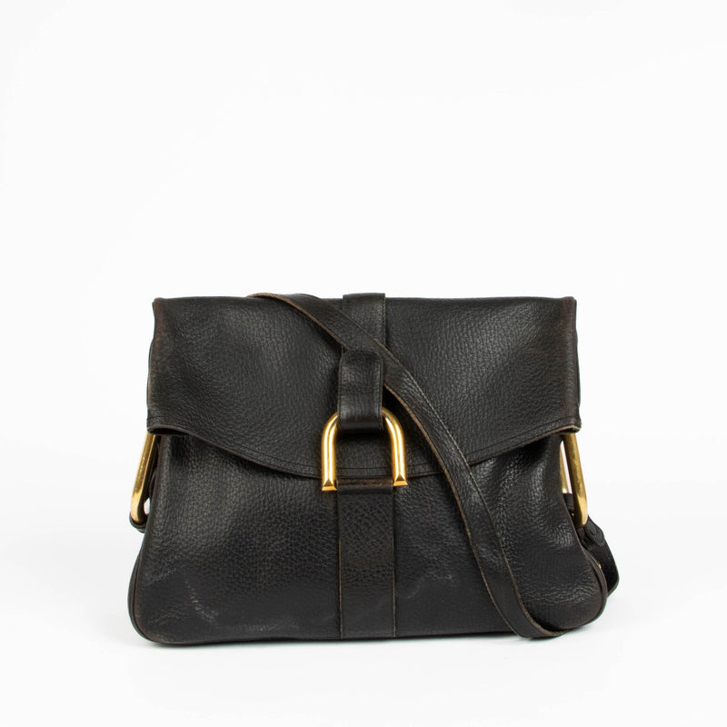 Authentic pre-loved Delvaux Black Vintage Givry Shoulder Bag on Labellov.com