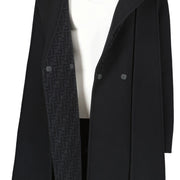 Fendi FF8835A5HDF1FL8 Autumn/Winter 2021 Black Wool Coat With Belt