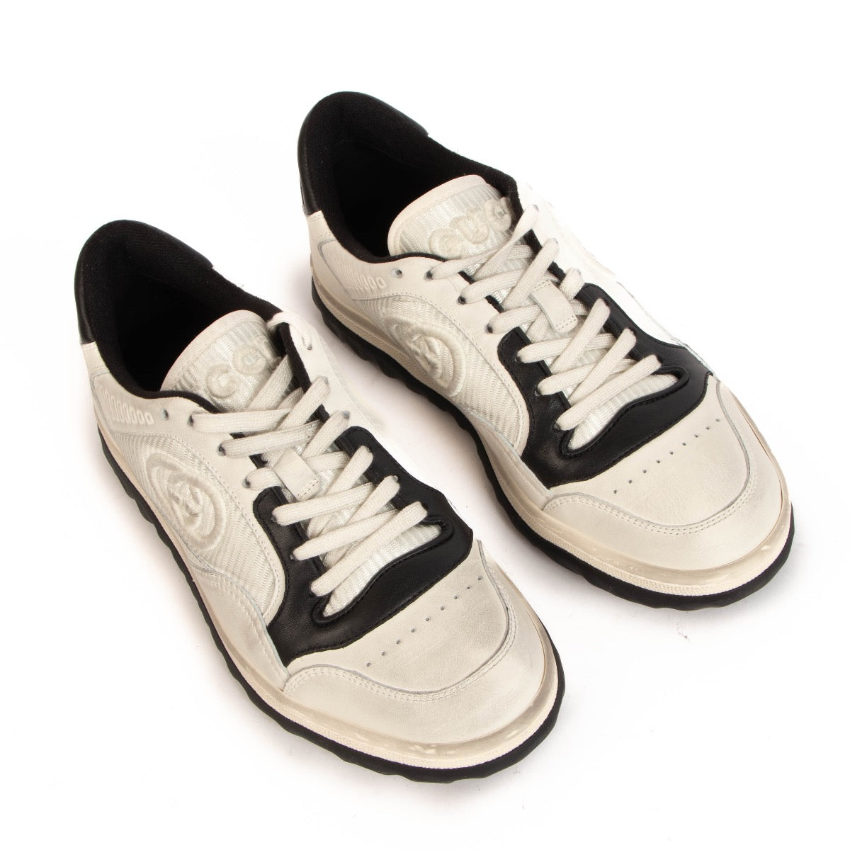 Baskets Gucci MAC80 blanches et noires - taille 37