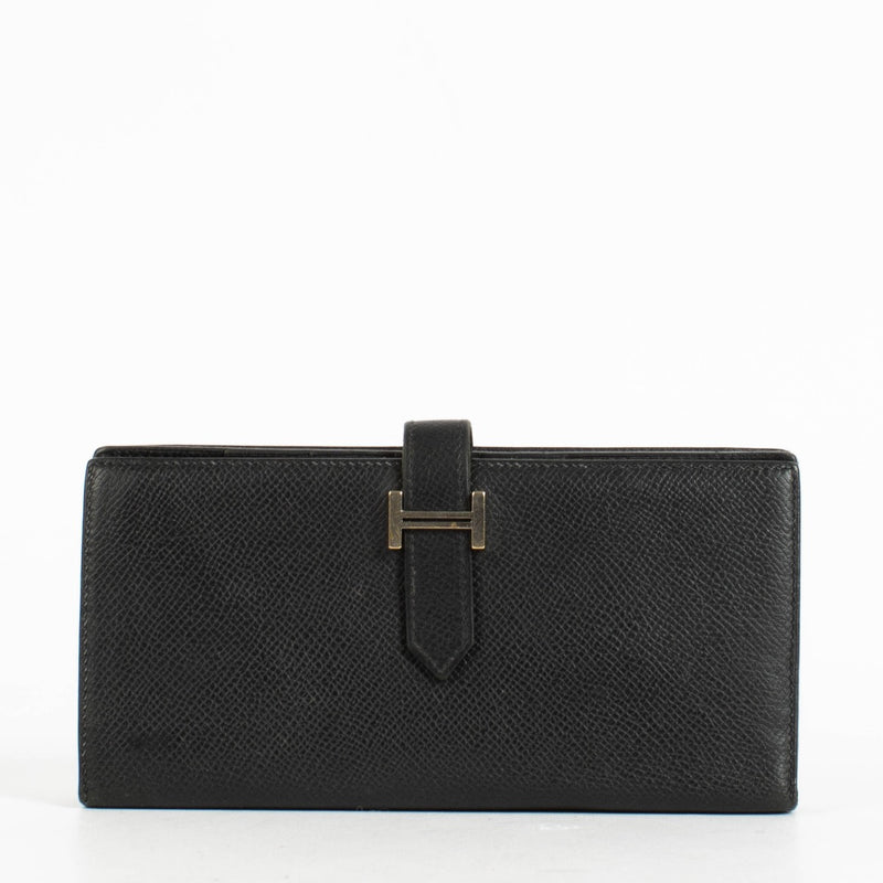 shop 100% authentic second hand Hermès Black Bearn Long Wallet on Labellov.com