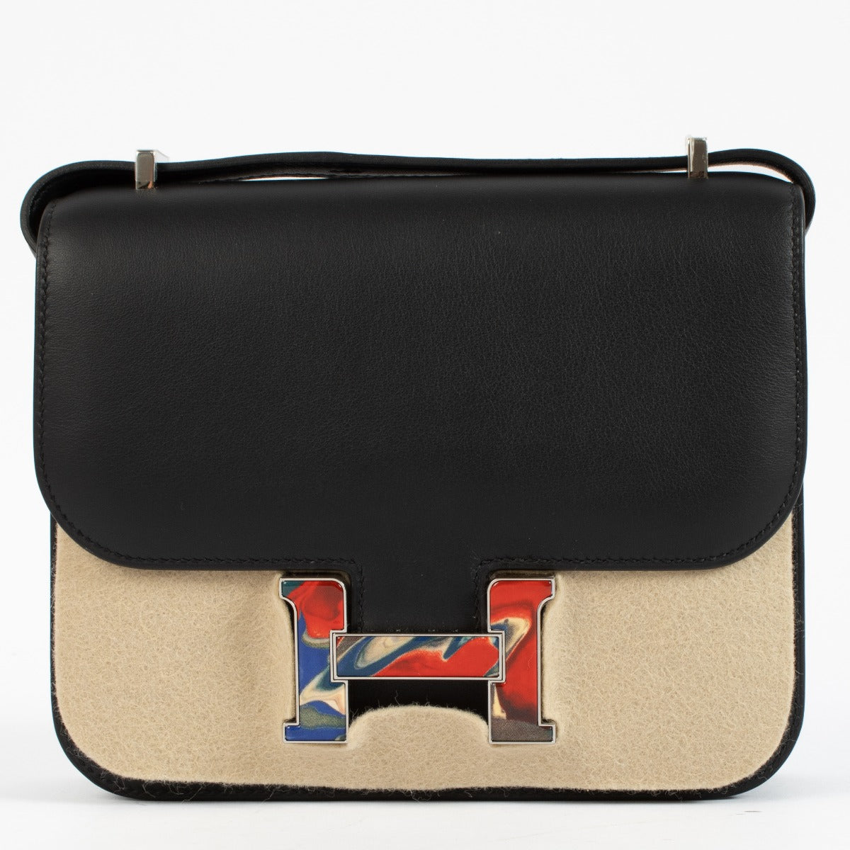 Hermès Constance Mini Marble Lock Black Swift PHW