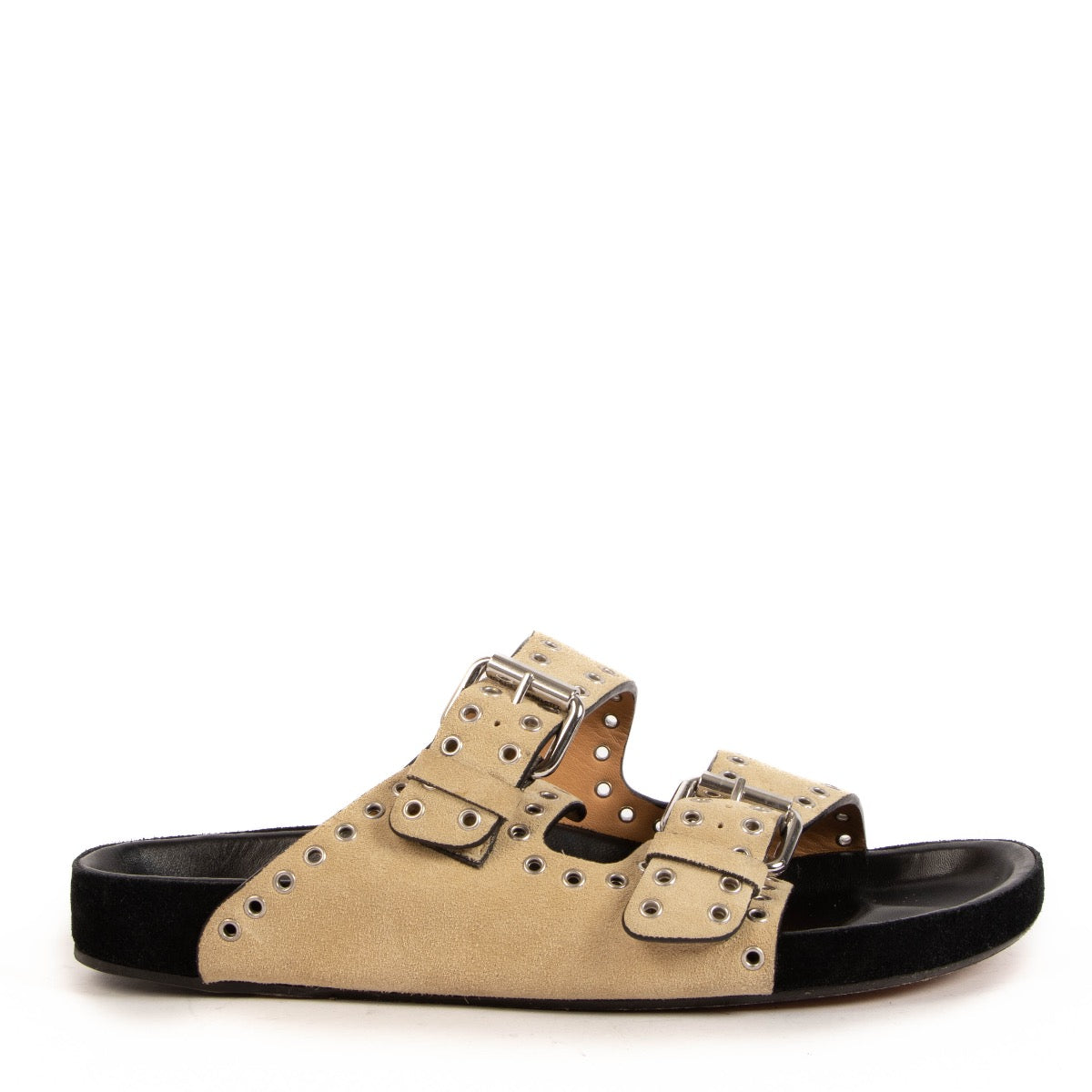 Shop safe online at Labellov in Antwerp, Brussels and Knokke this 100% authentic second hand Isabel Marant Beige Lennyo Buckle Sandals - size 37