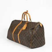 Authentic pre-loved Louis Vuitton Monogram Vintage Keepall 55 Bag on Labellov.com