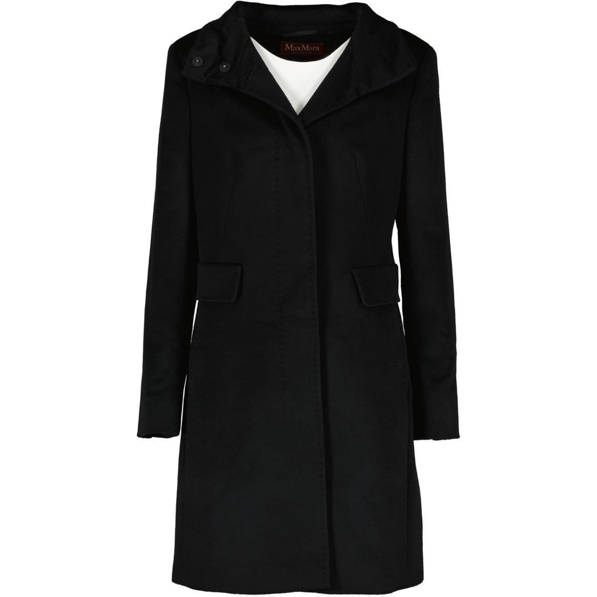 Shop second hand designer fashion Max Mara Studio Black Wool Coat at Labellov