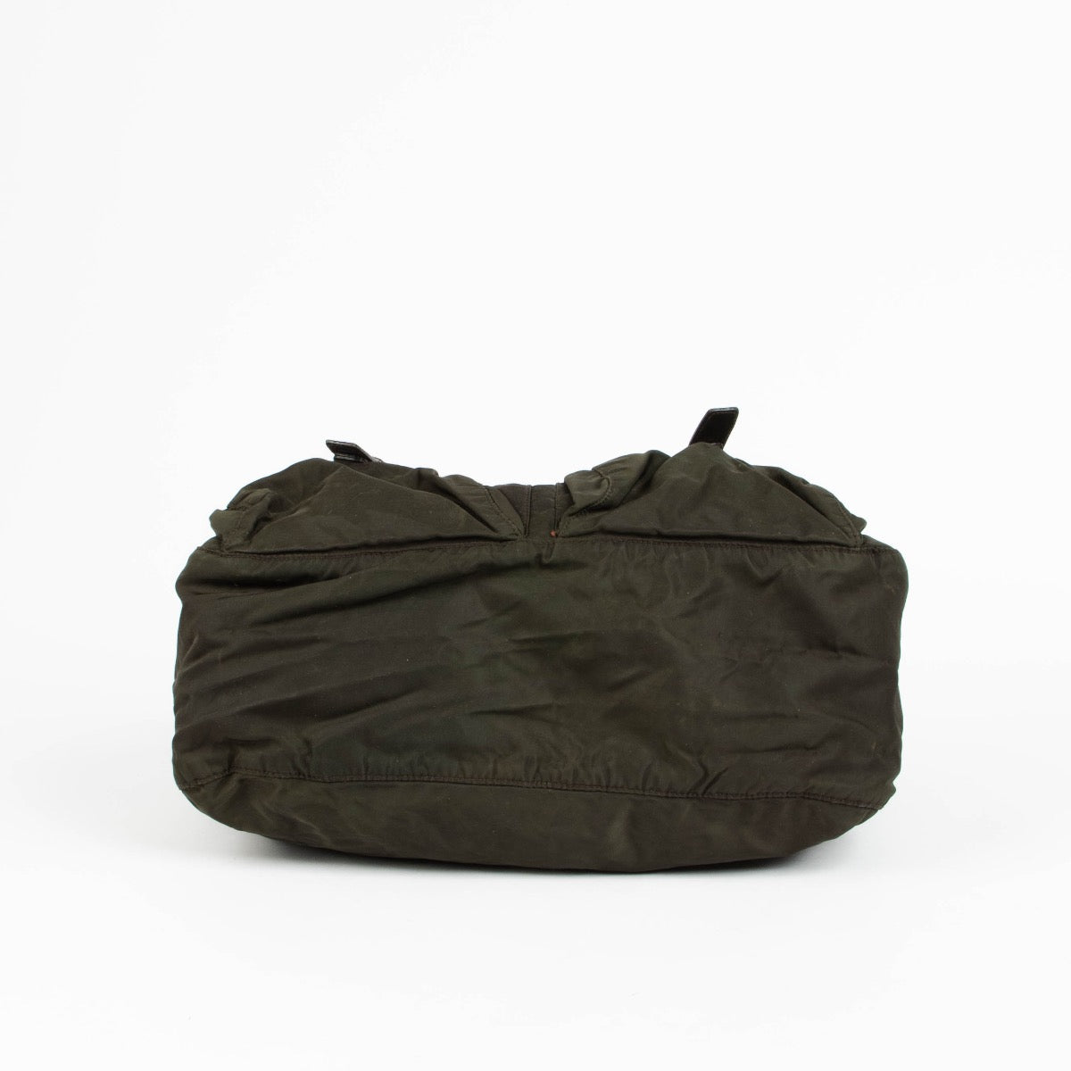 Authentic pre-loved Prada Green Nylon Messenger Shoulder Bag on Labellov.com