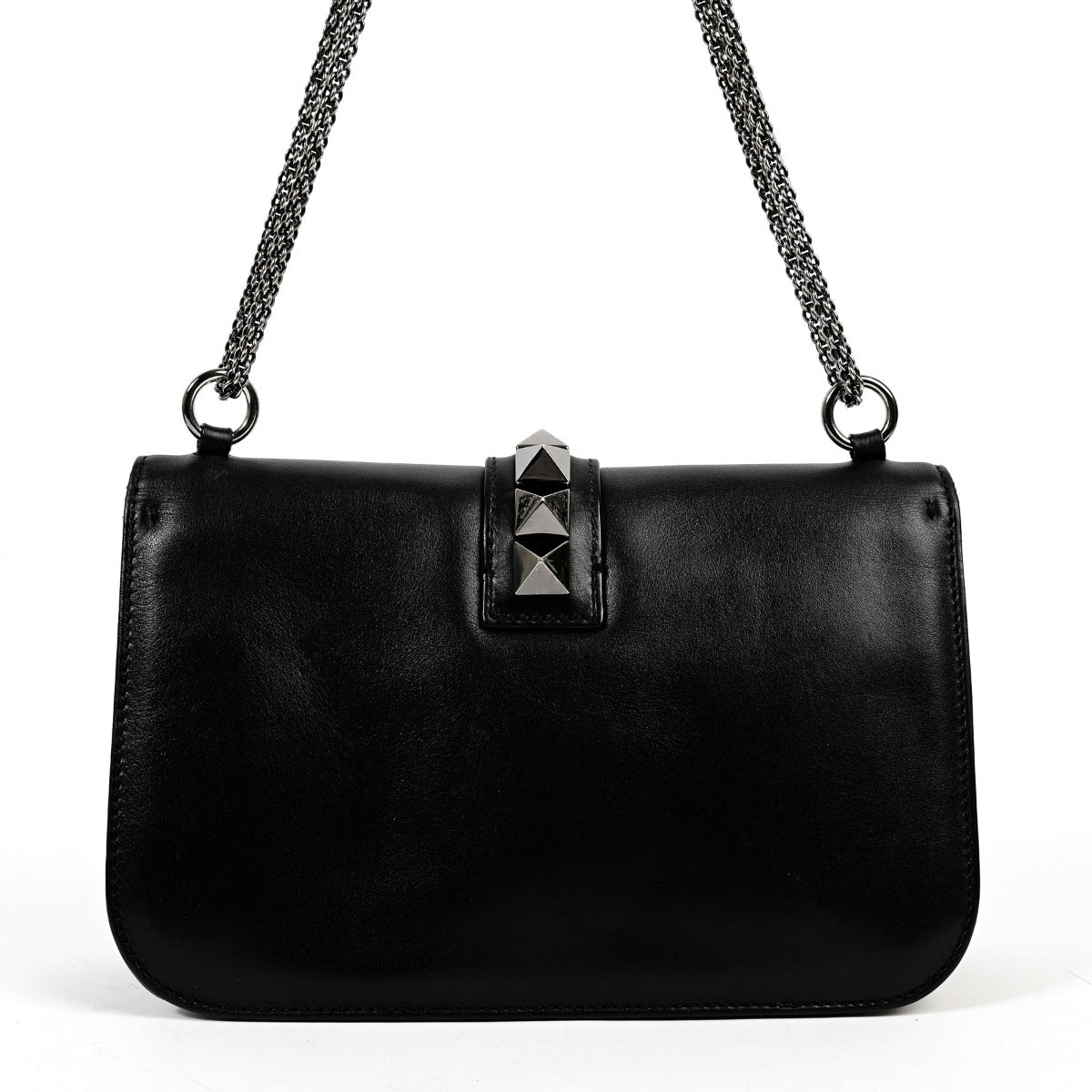 Valentino Garavani Zwarte Medium Glam Lock Schoudertas