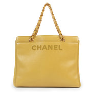 Chanel Yellow Top handlShop safe online at Labellov in Antwerp this 100% authentic second hand Chanel Mustard Caviar Leather Top Handle e for the best price at Labellov