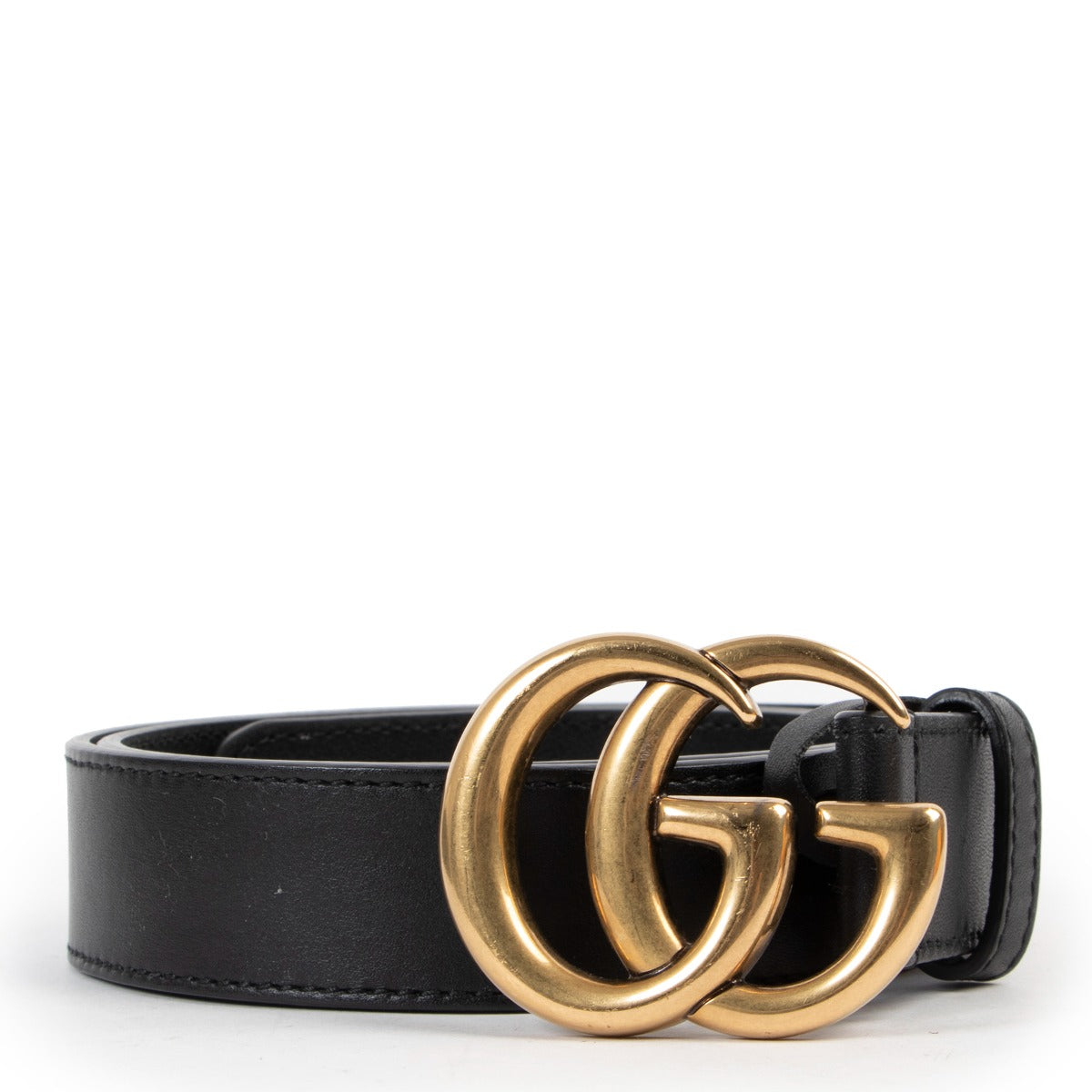 Buy an authentic second hand Gucci Black Marmont Belt Size 80 at Labellov