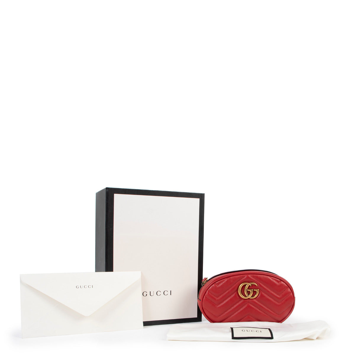 Sac ceinture Gucci GG Marmont Rouge