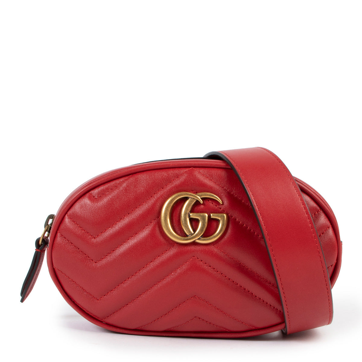 Sac ceinture Gucci GG Marmont Rouge