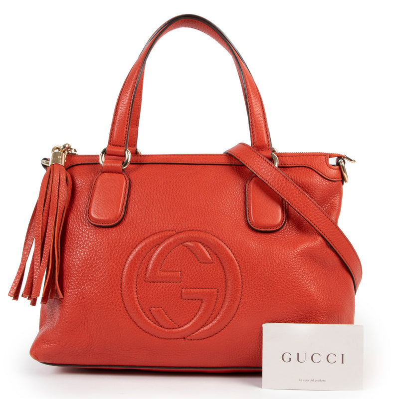 Gucci Rode Soho Schoudertas van Generfd Leer