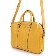 Shop designer vintage luxury Gucci Yellow Bright Diamante Leather Briefcase at Labellov