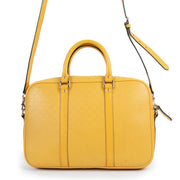 Shop designer vintage luxury Gucci Yellow Bright Diamante Leather Briefcase at Labellov
