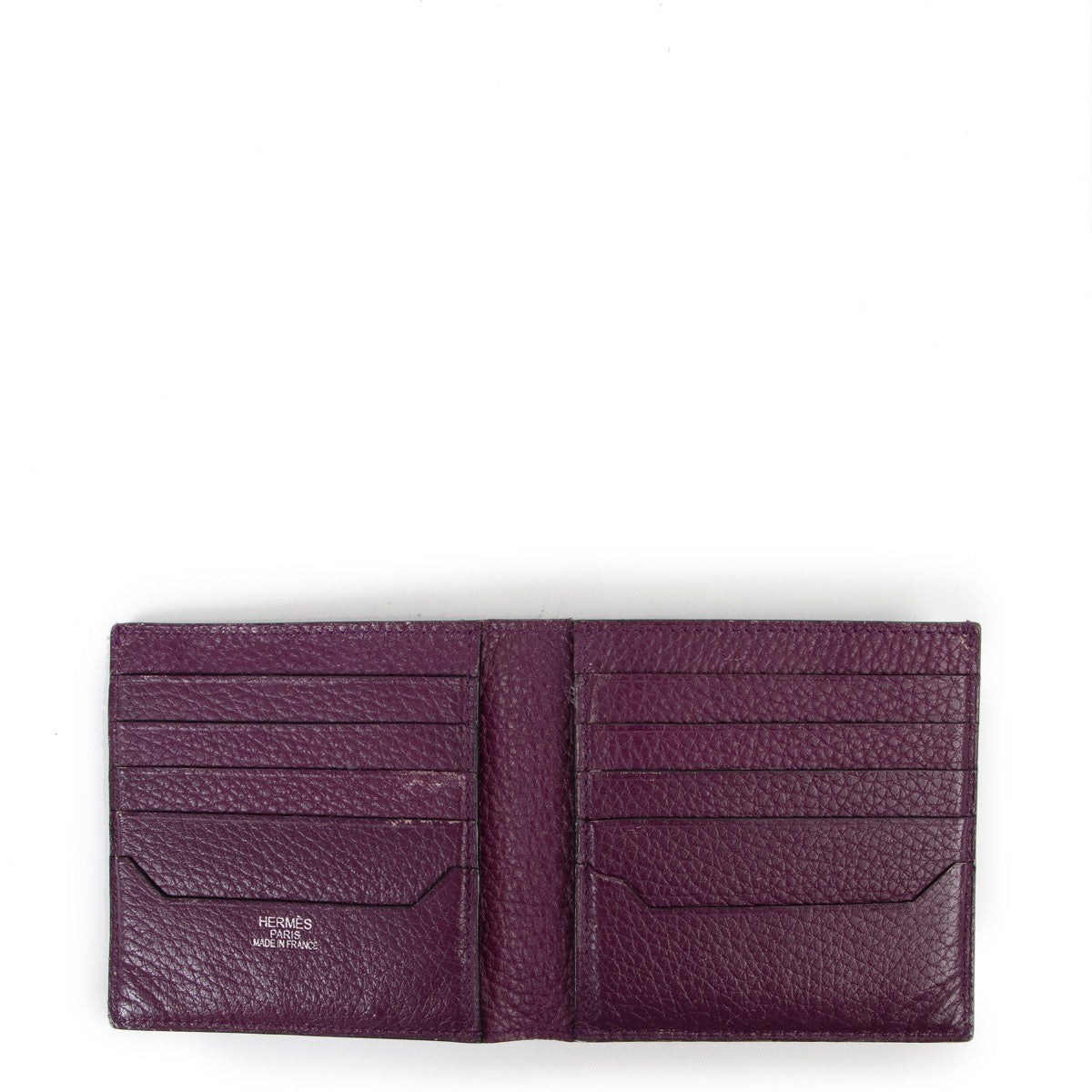 Shop safe online at Labellov in Antwerp this 100% authentic second hand Hermès Purple Leather Wallet