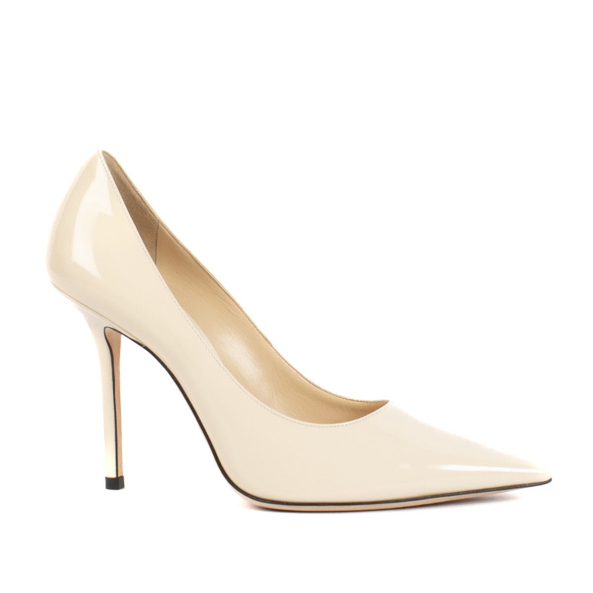 Escarpins Jimmy Choo Love 100 en lin et cuir verni - taille 37
