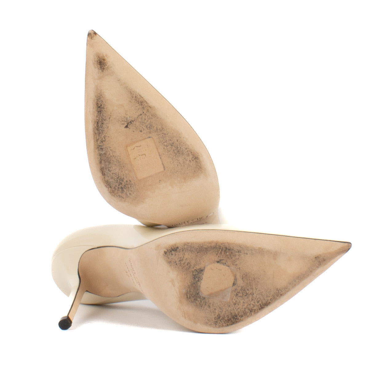 Escarpins Jimmy Choo Love 100 en lin et cuir verni - taille 37