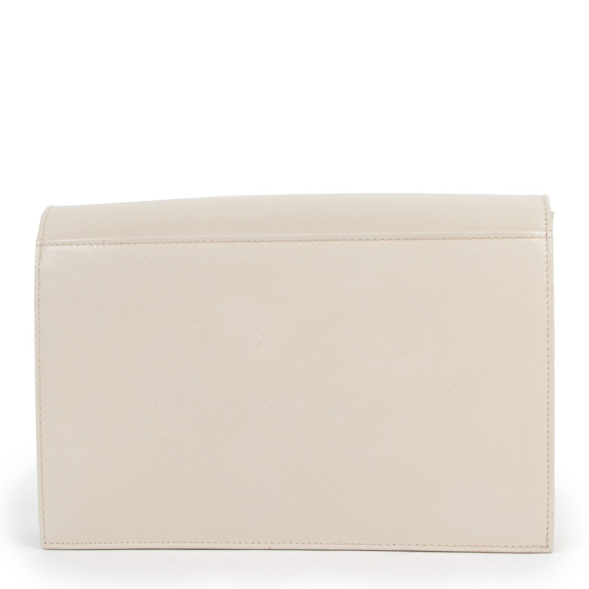 Buy online an authentic second hand Yves Saint Laurent Vintage White Clutch in very good condition at Labellov in Antwerp.