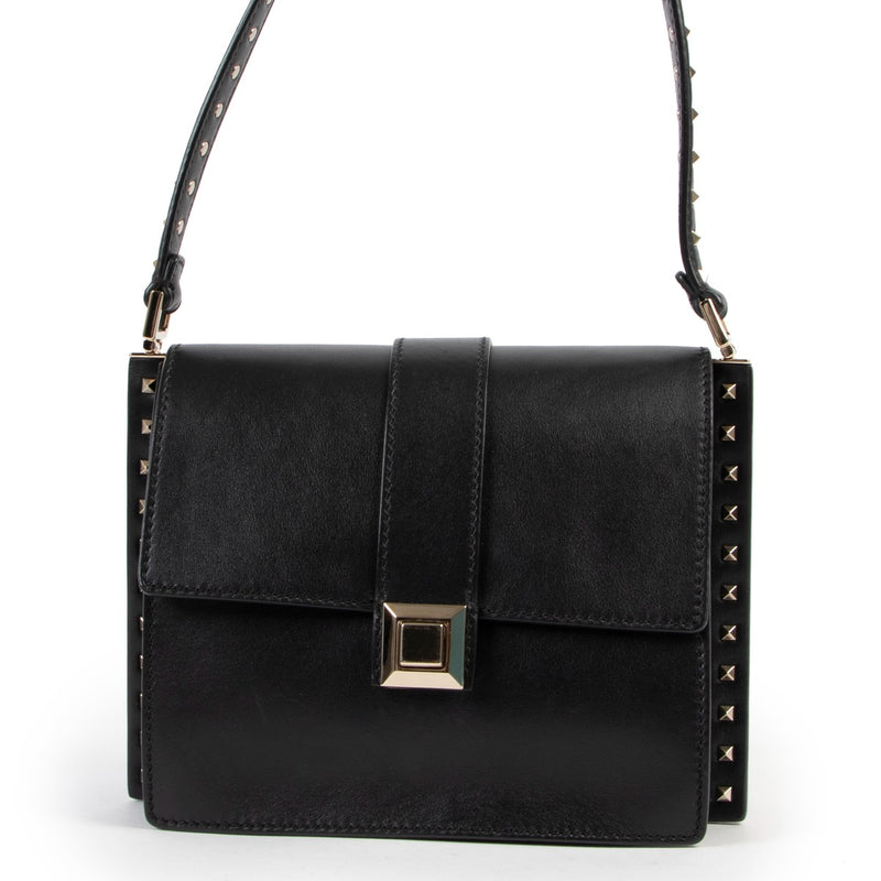 Valentino Black Studded Shoulder Bag Buy this gorgeous Valentino bag here safely!