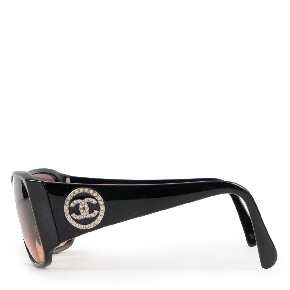 Chanel Black CC Pearl Sunglasses