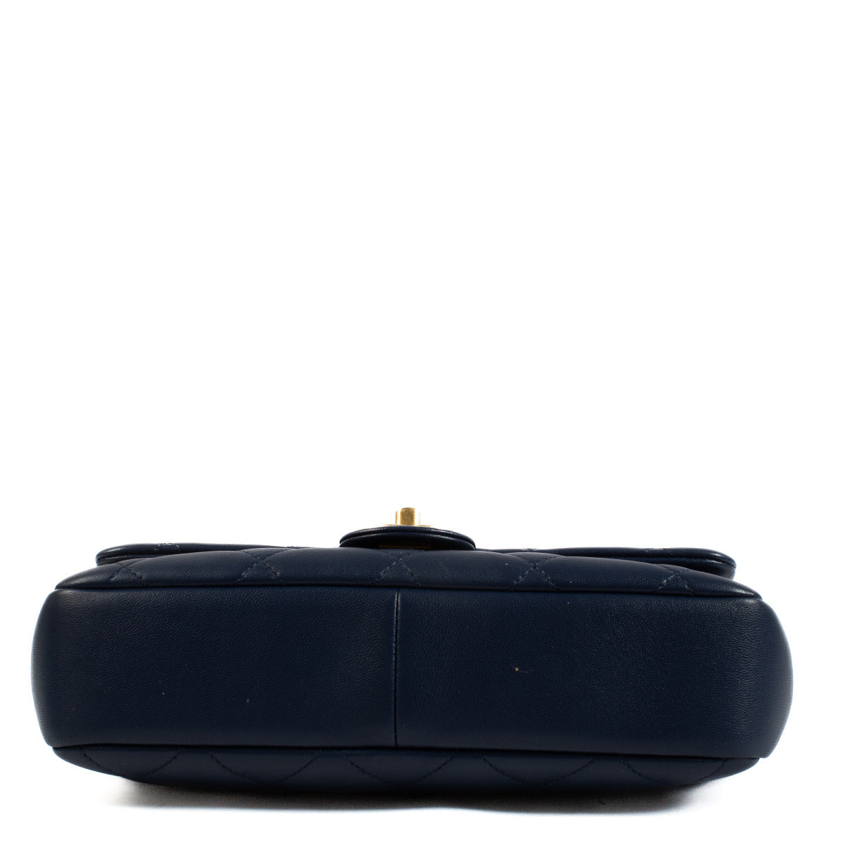 Chanel Navy Blauwe Medium Lambskin In the Loop Flap Bag
