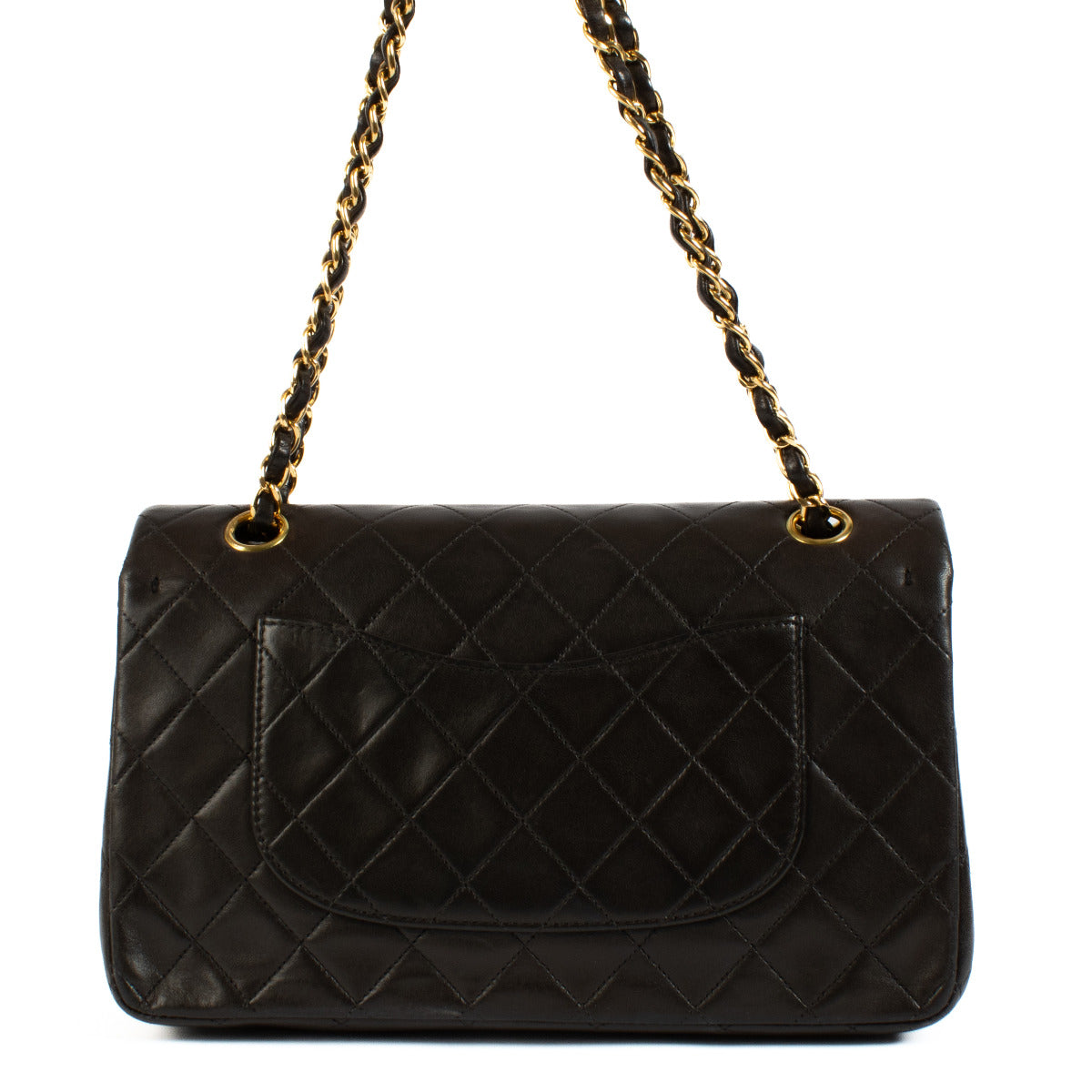 Chanel Vintage Dark Brown Lambskin Medium Classic Flap Bag