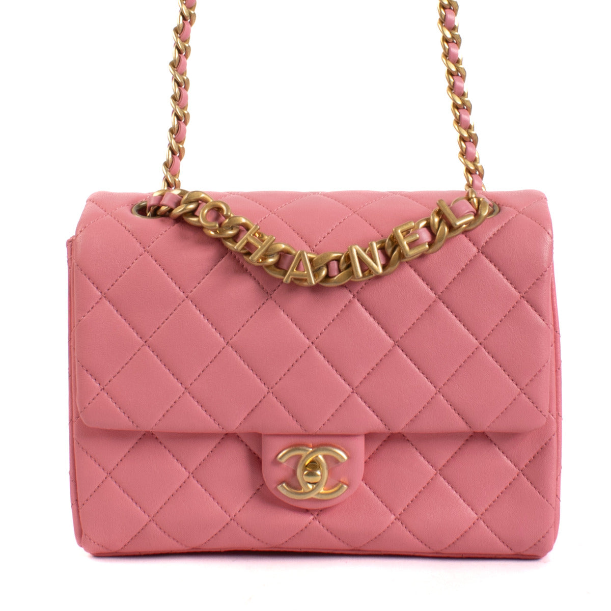 Chanel 23P Pink Lambskin Flap Bag
