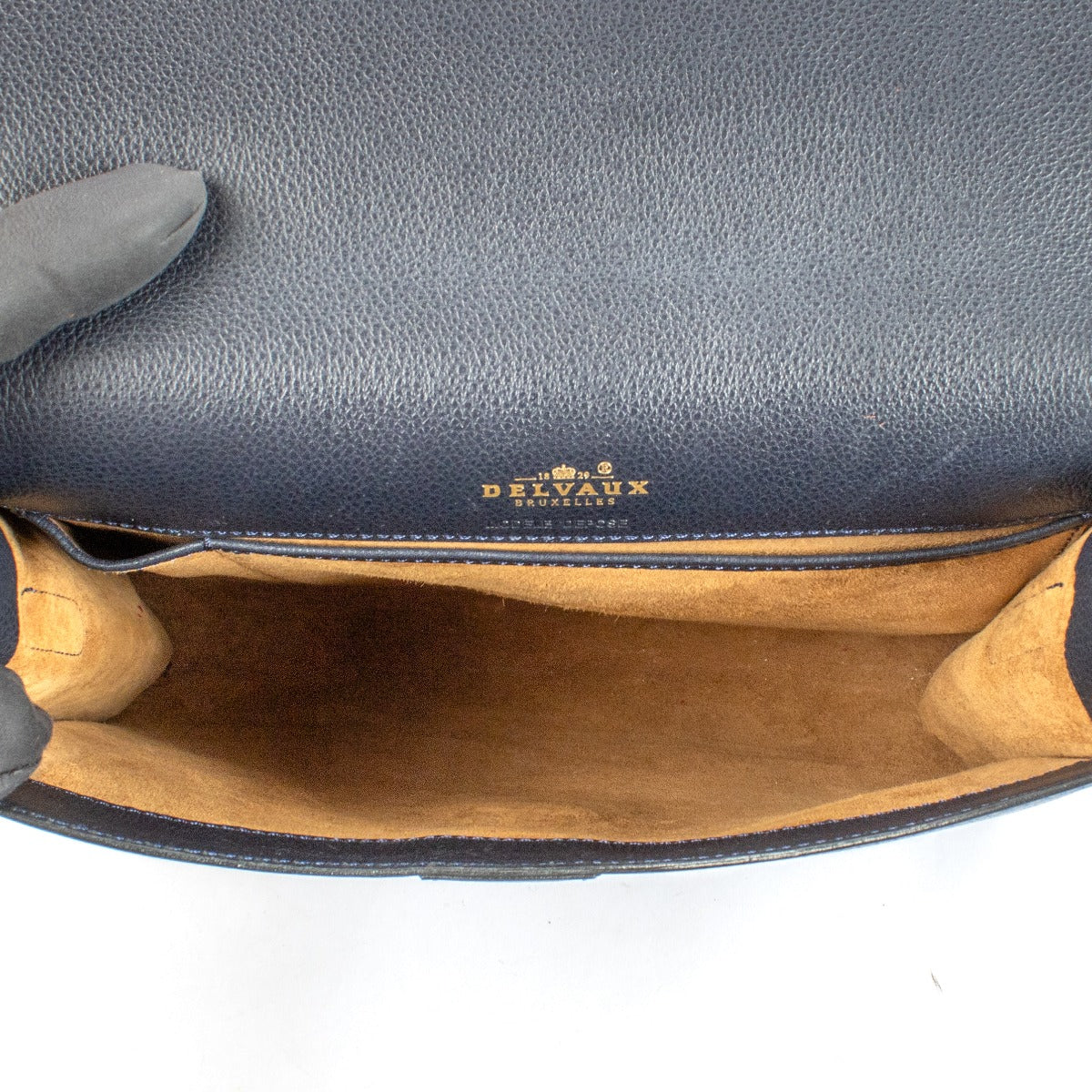 Delvaux Blue Leather Buckle Detail Vintage Tendresse Bag