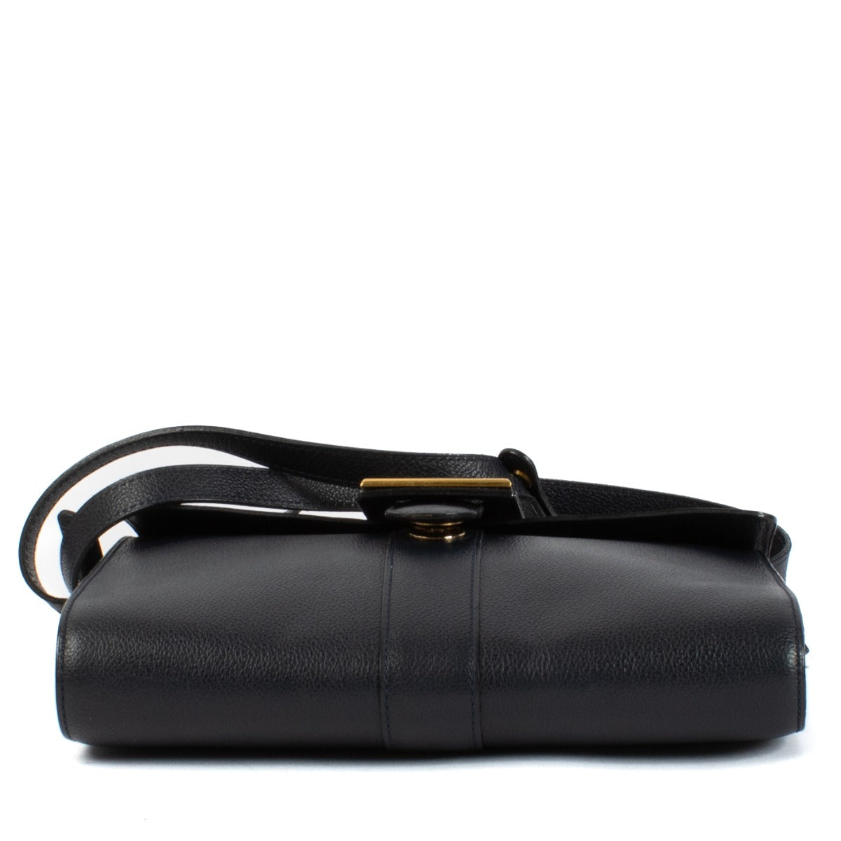 Delvaux Blue Leather Buckle Detail Vintage Tendresse Bag